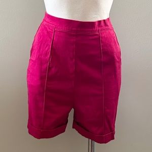 Red high waisted retro shorts - Pinup Girl